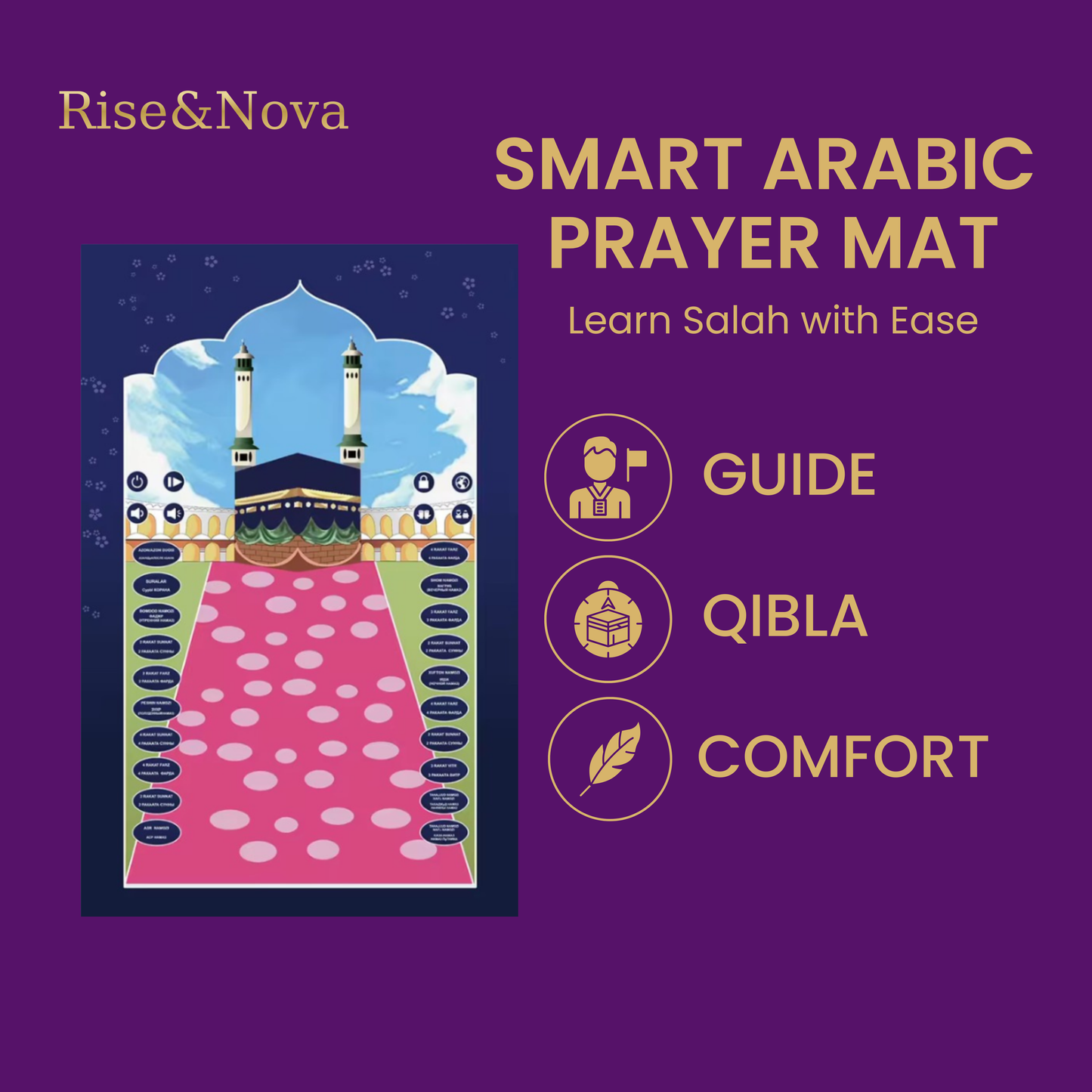 Interactive Muslim Prayer Rug for Kids